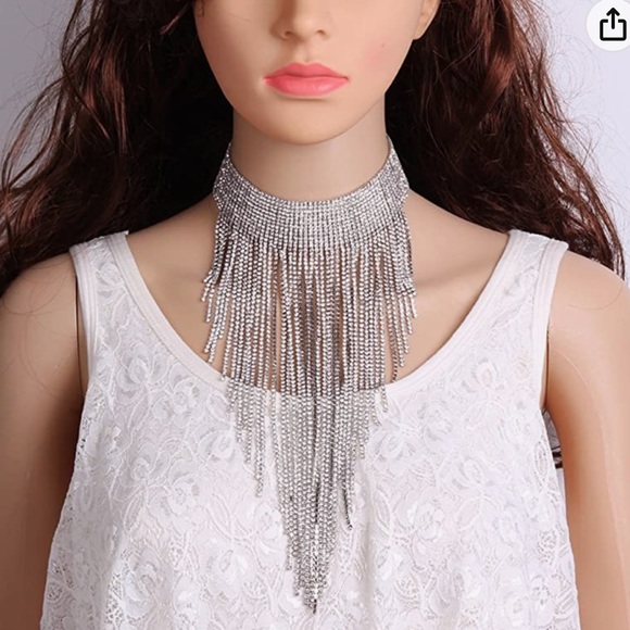 Diamond Cascading Choker - Picture 2 of 3